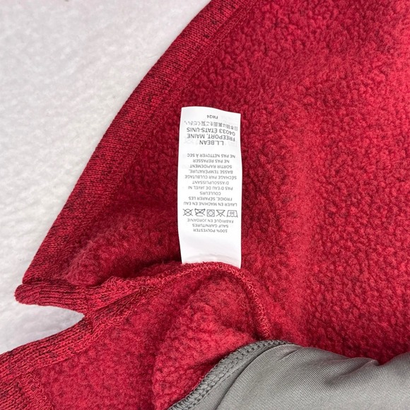 LL Bean Sweater Fleece Vest Long Womens XL Rosewood Red Outerwear Hiking NEW - Picture 6 of 9